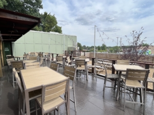 Outdoor seating with a fun atmosphere in Austintown, Ohio.