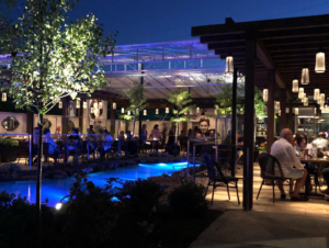 Luxury outdoor patio experience at Aqua Pazzo Restaurant.