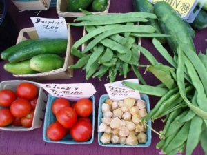 Fruits and vegetables at Northside Farmers Market.