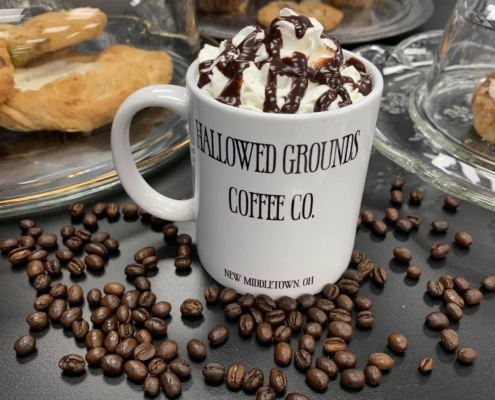 Coffee and sweet treats from Hallowed Grounds Coffee Co.