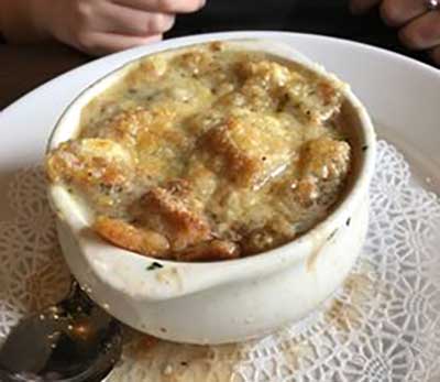 French onion soup from the Stonebridge Grille & Tavern.