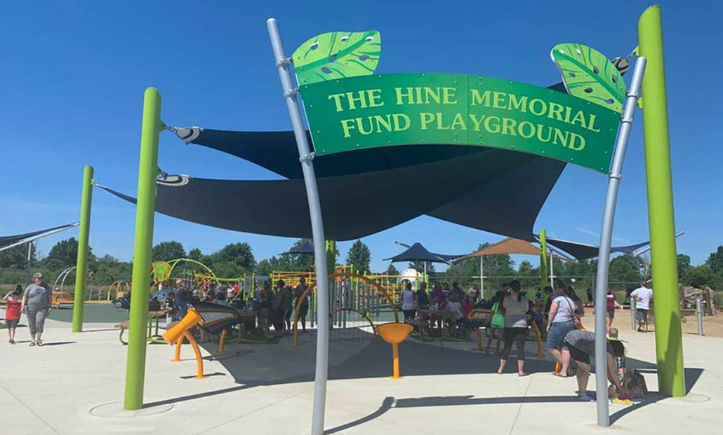 Children playing at The Walnut Grove’s Hine Memorial Fund Playground.