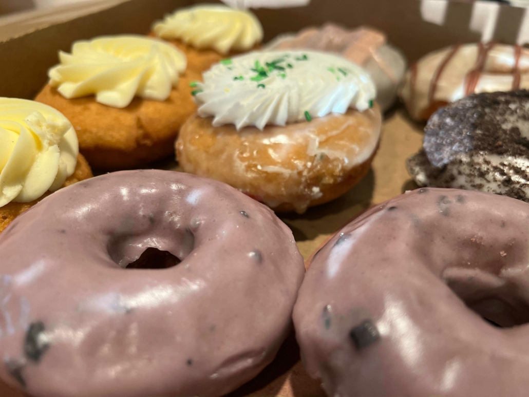 Famous blueberry donuts from White House Fruit Farm.