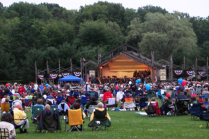 Band playing music at Boardman Township Park.